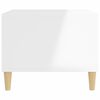 vidaXL Mesa de centro 60x50x40 cm derivados madeira branco brilhante