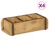 vidaXL Tabuleiro com armazenamento 4 pcs Castanho 30 x 14 x 9 cm