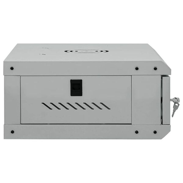 vidaXL Armário de Rede com armazenamento Cinzeto 53 x 35 x 21 cm Aço