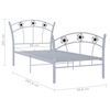 vidaXL Estrutura de cama com design de futebol 90x200 cm metal cinza