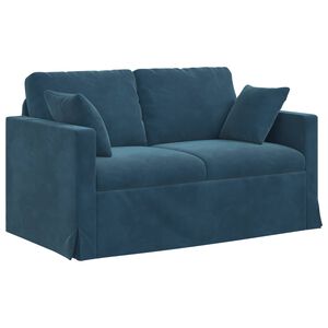 vidaXL Sof&aacute; Azul 138 x 78 x 80 cm Veludo