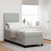vidaXL Cama Box com colch&atilde;o Cinzento-claro 80 x 200 cm tecido