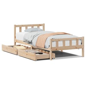 vidaXL Cama sem colch&atilde;o 90x190 cm madeira de pinho maci&ccedil;a
