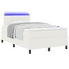 vidaXL Cama Box com luzes de tira LED Creme e Branco 203 x 120 x 88 cm