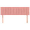 vidaXL Cabeceiras rosa 144x5x78/88 cm veludo