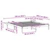 vidaXL Estrutura da Cama Marrom Cera 180 x 200 cm
