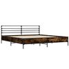 vidaXL Estrutura de cama 180x200 cm derivados madeira/metal
