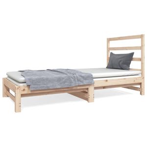vidaXL Estrutura sof&aacute;-cama de puxar 2x(90x190) cm pinho maci&ccedil;o