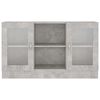 vidaXL Armário vitrine 120x30,5x70 cm derivados madeira cinza cimento