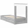 vidaXL Cama com Armazenamento com cabeceira Cinza Sonoma 75 x 190 cm