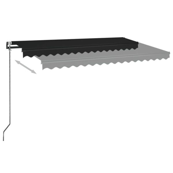 vidaXL Toldo retr&aacute;til autom&aacute;tico 450x350 cm antracite