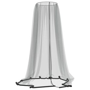 vidaXL Rede mosquiteira para guarda-sol malha 220 &Phi;300x230 cm preto