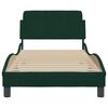 vidaXL Estrutura de cama Dover 90x200 cm veludo verde-escuro
