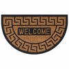vidaXL Tapete de porta semicircular 45x75 cm borracha e fibra de coco