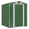 vidaXL Abrigo de jardim 192x191x223 cm a&ccedil;o galvanizado verde