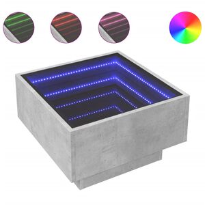 vidaXL Mesa de centro c/ LEDs 50x50x30 cm derivados de madeira