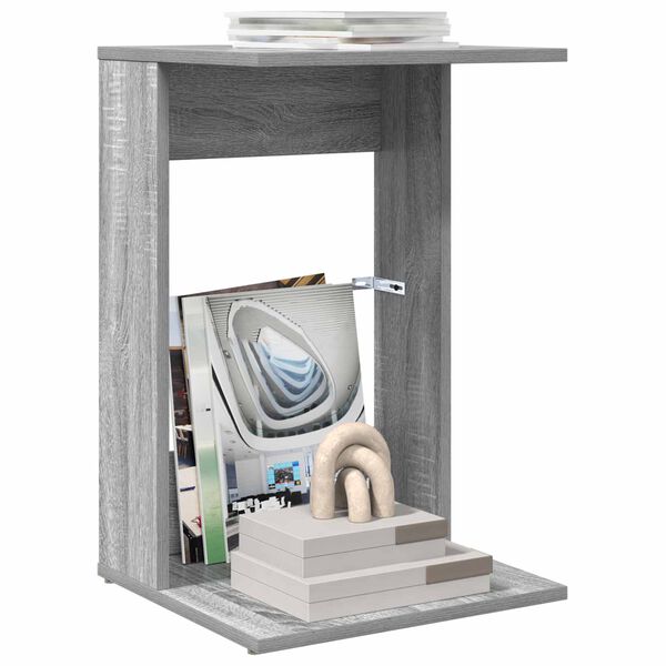 vidaXL Mesa Lateral Cinza Sonoma 40 x 38 x 62,5 cm Madeira processada