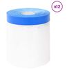 vidaXL Filme de m&aacute;scara com fita adesiva 12 unid. Transparente e Azul