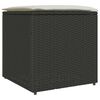 vidaXL Caixa de Almofadas Preto 50 x 50 x 50 cm vime PE