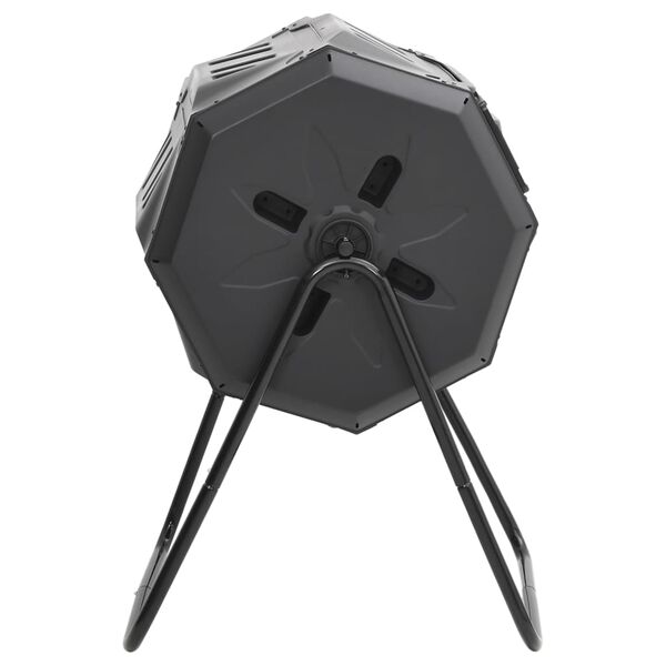 vidaXL Caixote de compostagem para jardim 73x64x95 cm 160 L preto