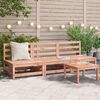 vidaXL Sof&aacute;s sem bra&ccedil;os p/ jardim 3 pcs 70x70x67 cm douglas maci&ccedil;a