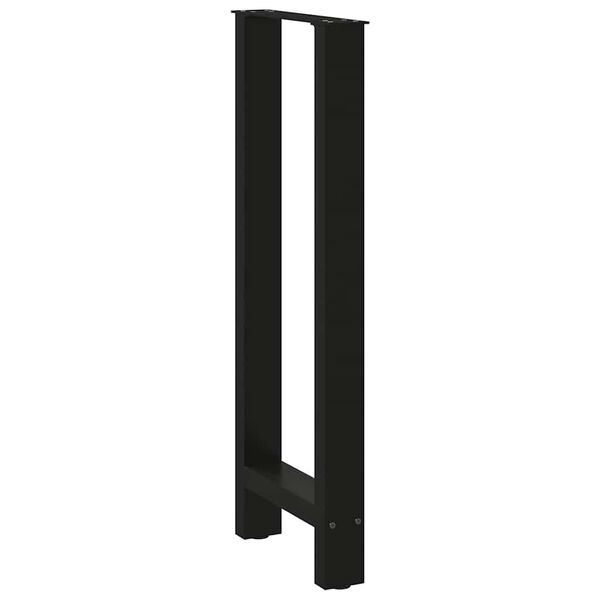 vidaXL P&eacute;s para mesa de bar pretos 2 pe&ccedil;as 40x(100-101) cm a&ccedil;o