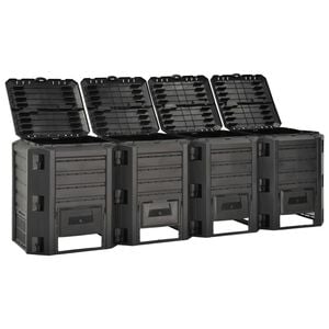 vidaXL Caixote de compostagem para jardim 1600 L