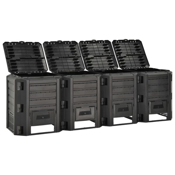 vidaXL Caixote de compostagem para jardim 1600 L