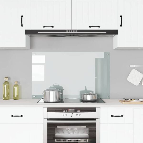 vidaXL Painel anti-salpicos cozinha 100x60 cm vidro temp. transparente