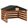 vidaXL Abrigo de cortador de relva 78x74x54 cm abeto preto e castanho