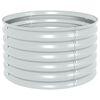 vidaXL Canteiro/vaso elevado a&ccedil;o galvanizado 80x80x44 cm prateado