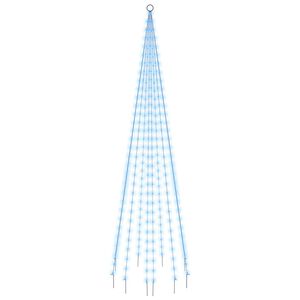 vidaXL &Aacute;rvore de Natal mastro de bandeira 310 LEDs 300 cm azul