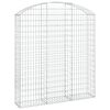 vidaXL Cesto gabi&atilde;o arqueado 150x30x160/180 cm ferro galvanizado