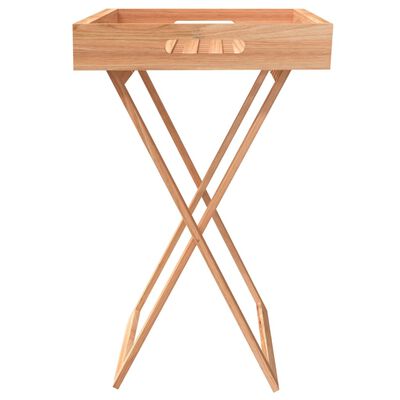 vidaXL Mesa/tabuleiro dobrável 52x36x56,5 madeira de nogueira maciça