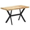 vidaXL Mesa de jantar 120x60x75 cm madeira de mangueira maci&ccedil;a &aacute;spera