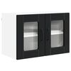 vidaXL Arm&aacute;rio de Vidro de Parede PORTO Preto 60 x 31 x 40 cm
