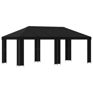 vidaXL Gazebo de Jardim 6 x 3 m Preto Poli&eacute;ster e A&ccedil;o 190 gsm