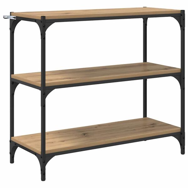 vidaXL Gabinete de Livros Carvalho Artesanal 80 x 33 x 70,5 cm