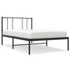 vidaXL Estrutura de cama com cabeceira 80x200 cm metal preto