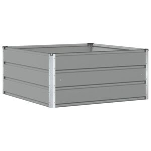 vidaXL Floreira Cinzento-claro 100 x 100 x 45 cm A&ccedil;o