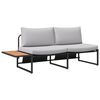 vidaXL Sof&aacute; de jardim Cinzento-claro 200,5 x 70 x 85,5 cm A&ccedil;o