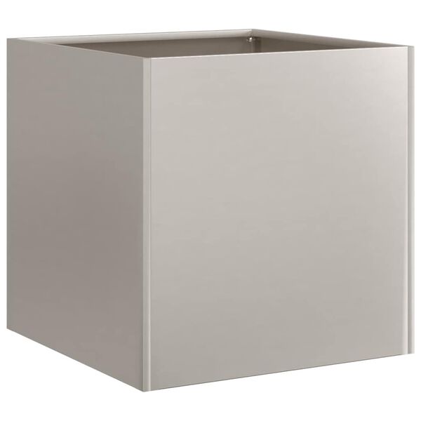 vidaXL Floreira enferrujada 40x40x40 cm a&ccedil;o resistente