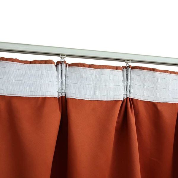 vidaXL Cortinas blackout com ganchos 2 pcs 140x175 cm ferrugem