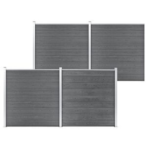 vidaXL Painel de veda&ccedil;&atilde;o para jardim 699x186 cm WPC cinzento