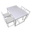vidaXL Conjunto mesa e cadeiras de jantar 5 pcs branco