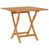 vidaXL Mesa de Jardim Dobr&aacute;vel Natural 90 x 90 x 75 cm