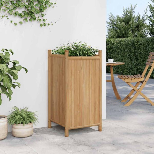 vidaXL Vaso/floreira de jardim 40x40x80 cm bambu