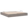 vidaXL Cama com Armazenamento Cinzento-acastanhado 200 x 200 cm tecido