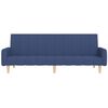 vidaXL Sof&aacute;-cama de 2 lugares com apoio de p&eacute;s tecido azul