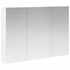 vidaXL Arm&aacute;rio de Espelho para Banheiro Branco 100 x 14,5 x 70 cm